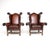 Antique Leather Wing Back Armchairs, 1920s, Set of 2 For Sale - Image 3 of 11