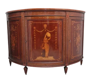 19th Century Mahogany and Inlaid Cabinet