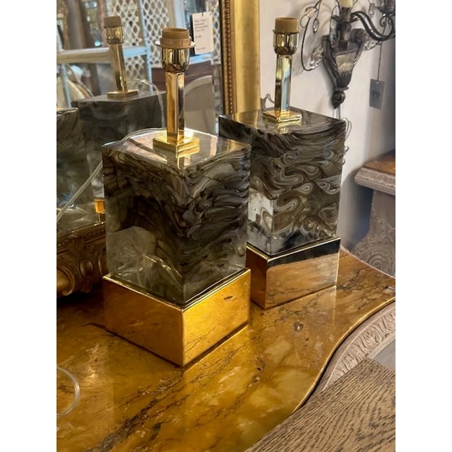 Murano Fume Block Lamps For Sale In Dallas - Image 6 of 7