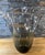 Casamotion Smokey Gray Art Glass Vase With Swirl Design and Ruffled Lip For Sale - Image 9 of 12