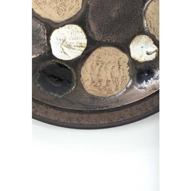 Black Ceramano Wall Plate by Gerda Heukeroth For Sale - Image 8 of 10