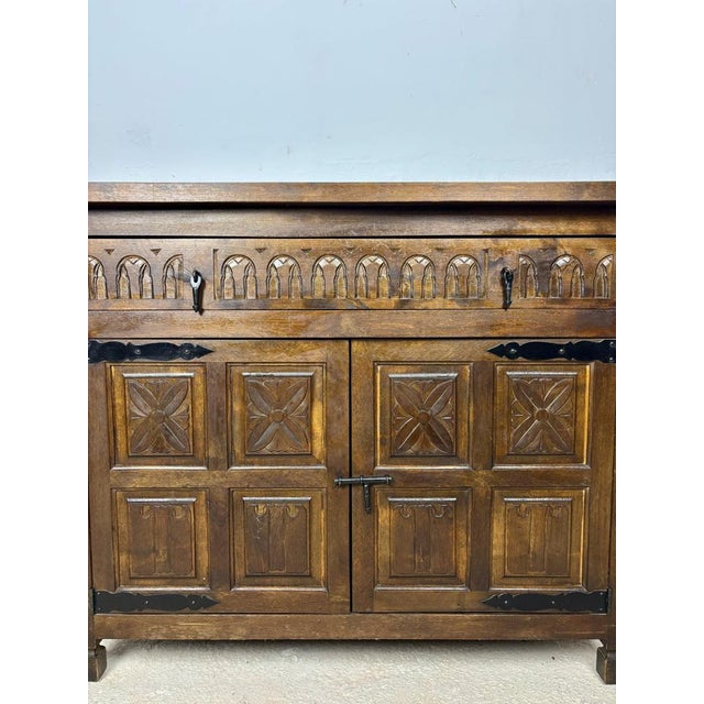 Vintage Rustic Cabinet Chest with One Drawer, 1940s For Sale - Image 6 of 11