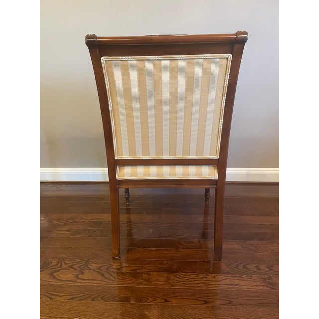 1990s Ej Victor 14 Regency Chippendale Mahogany Chairs With Gold Leaf Accents For Sale - Image 10 of 17