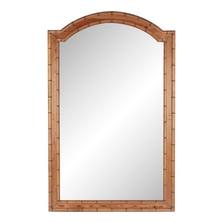 19th Century French Faux Bamboo Wall Mirror For Sale