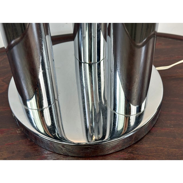 Vintage Space Age Chrome Table Lamp, 1970s For Sale - Image 11 of 13