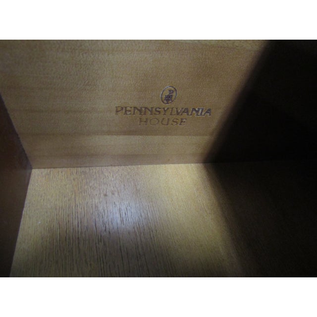 Wood Pennsylvania House Solid Cherry French Style Pair of Nightstands For Sale - Image 7 of 8