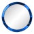 Art Deco Style Round Cobalt Blue Glass Wall Mirror For Sale