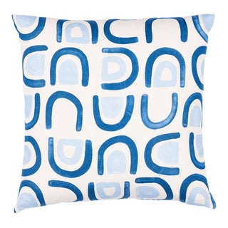 Schumacher X Hadiya Williams Threshold 20" Pillow in Lapis For Sale