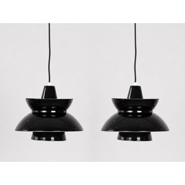 Mid-Century Modern Vintage Danish Pendant Lamps by Henning Klok for Louis Poulsen, 1950s, Set of 2 For Sale - Image 3 of 18