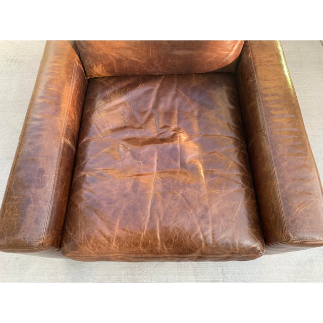 Restoration Hardware Maxwell Leather Chair Chairish