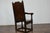 Brown English Jacobean 1690s Oak High Back Armchair with Carved Décor and Turned Legs For Sale - Image 8 of 12