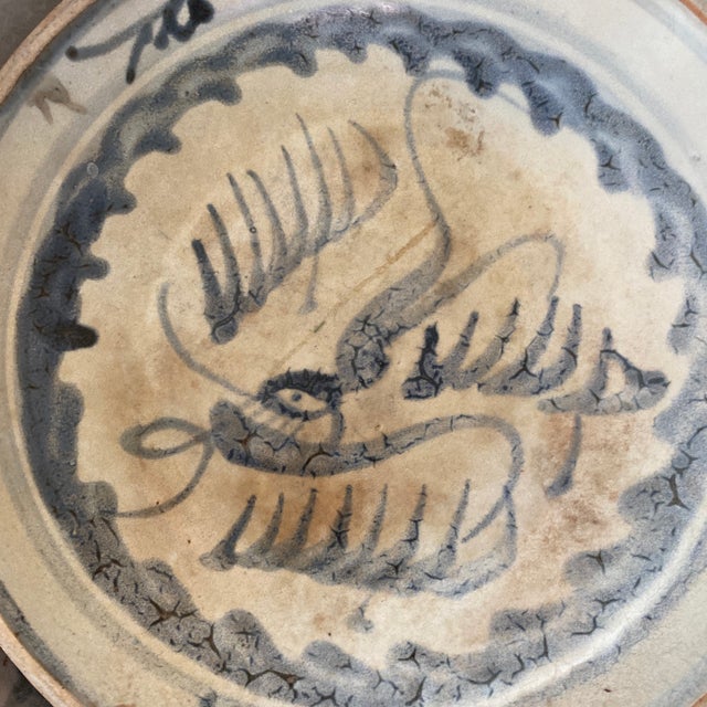 15th Century & Earlier 15th Century Sawankhalok Fish Bowl – Hand-Painted Thai Ceramic, 7 Inch For Sale - Image 5 of 5