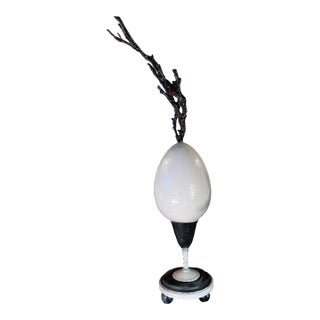 Baroque Curiosity Cabinet "Natural Study" Model With Faux Ostrich Egg & Faux Black Coral For Sale