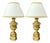 Table Lamps in Lime Wood, Set of 2 For Sale