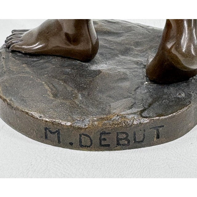 "Musique" (Music) - An Elegant Art Nouveau Bronze by Marcel Debut Capture the ethereal grace of the early 20th century...