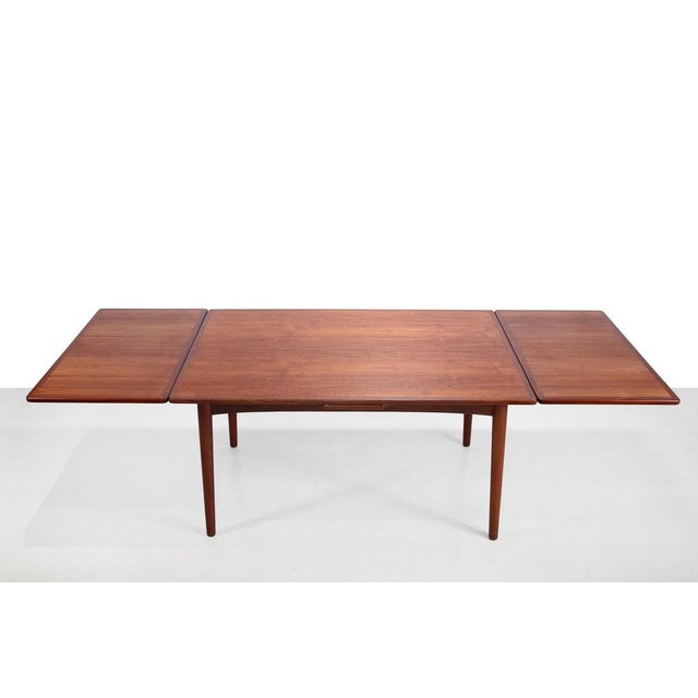 1960s Vintage Extendable Teak Rectangular Dining Table, 1960s For Sale - Image 5 of 6