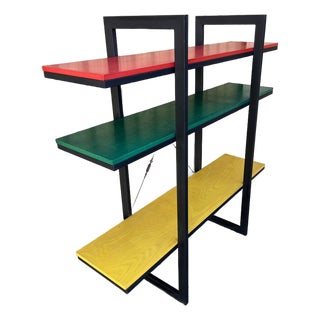 Mid Century Modern Metal Bookcase / Shelves in the Adrian Dekker for Tomado Style. Circa 1970s For Sale