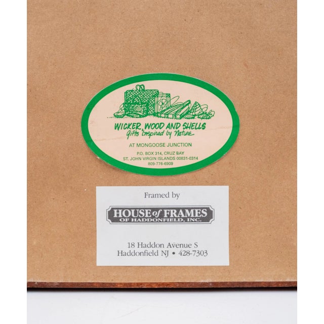 Pair of Tropical Caribbean Paintings "Red House & Bananas" and a Village (Untitled) Signed For Sale - Image 11 of 18