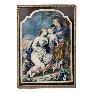 Central Italian Artist, The Holy Family, 1600, Painting on Parchment For Sale