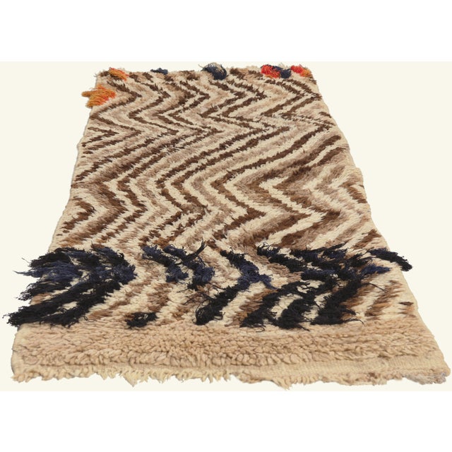 Mid-Century Modern Vintage Azilal Moroccan Rug, 02'04 X 06'02 For Sale - Image 3 of 10