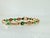 Mid 20th Century Vintage 14k Yellow Gold Emerald & Diamond Bar-Link Bracelet For Sale - Image 5 of 15