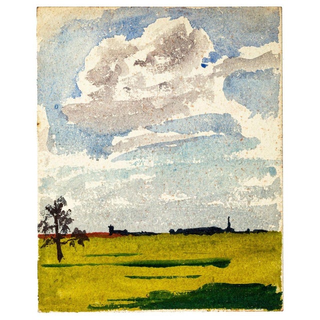 Countryside is a colored watercolor realized by Jean Chapin in the First Half 20th Century. The artwork represents a...
