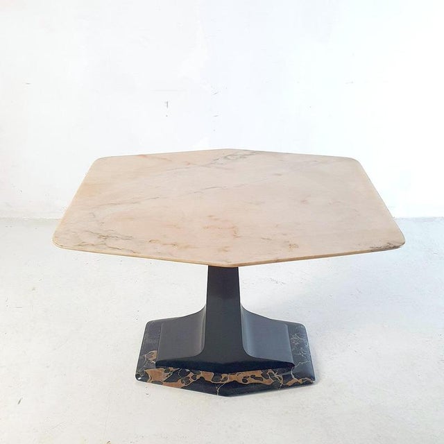 Significant lacquered marble coffee table made in Cantu, Italy in 1959. Cantu was for a long time a centre for furniture...