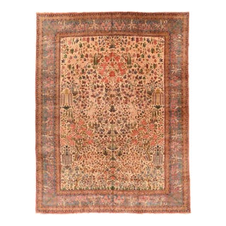 Antique Kashan Rug 11'2'' x 15'1'' For Sale