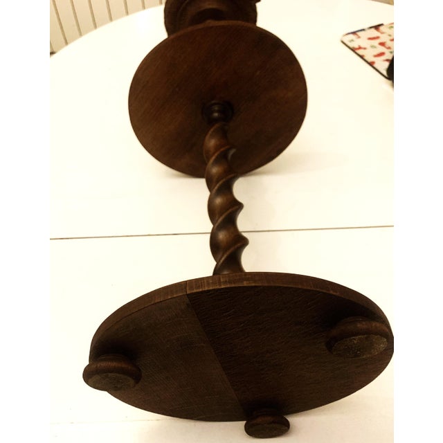 Ashtray with Oak Shelf on Spiral Leg, 1920s For Sale - Image 16 of 18