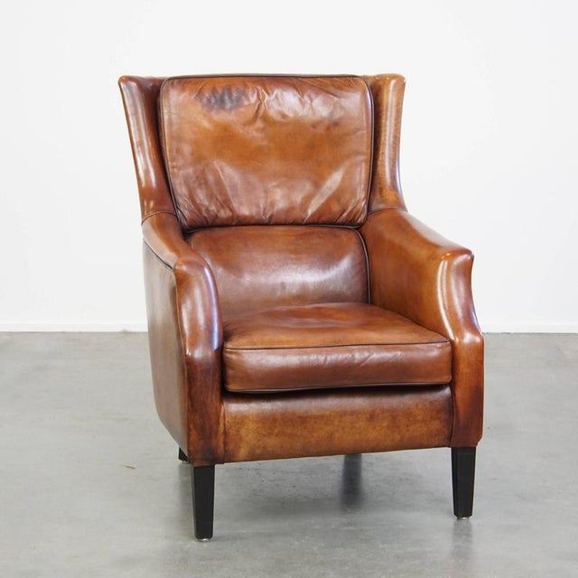 Vintage Sheep Leather Club Chair For Sale - Image 13 of 13
