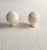 White Ceramic Finials-Large - a Pair For Sale - Image 4 of 4