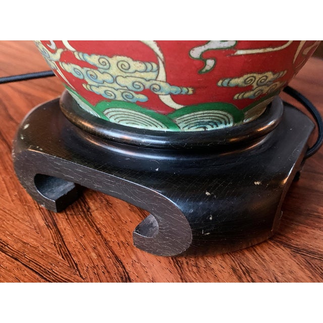 Mid-20th Century Chinese Cloisonné Table Lamp For Sale - Image 14 of 15