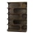 Geometric Mid Century Mahogany Open Bookcase - Medium Finish For Sale