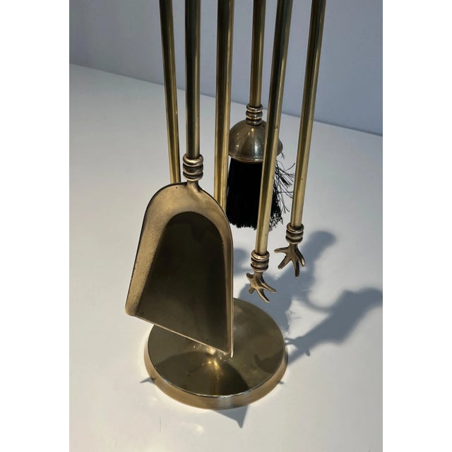 Brass Brass Fireplace Tools - 5 Pieces For Sale - Image 8 of 13