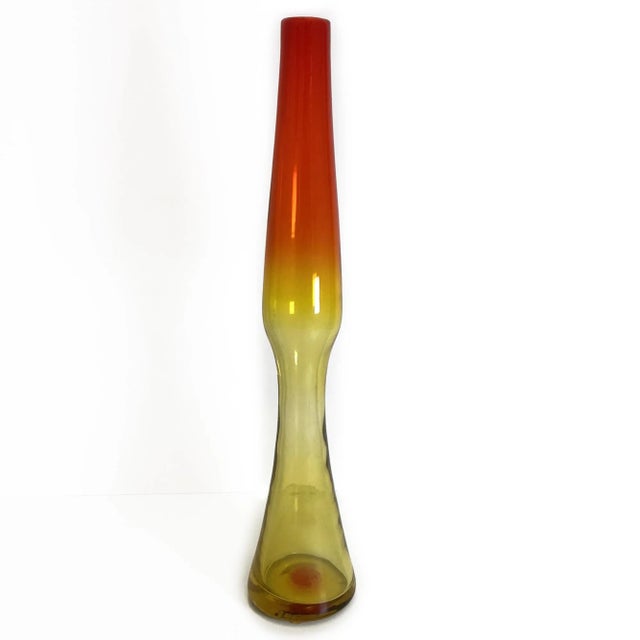 Vintage 1966 Blenko Slim Bud Vase, Designed by Wayne Husted For Sale In San Francisco - Image 6 of 6
