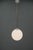 Vintage Opaline Glass Globe Pendant Light, 1940s For Sale - Image 4 of 11