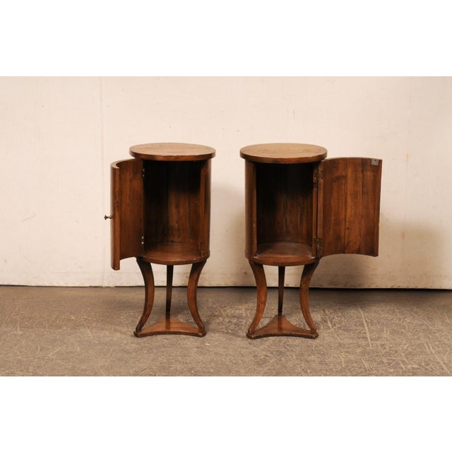 Early 20th Century Italian Cylindrical End Tables w/Storage For Sale - Image 5 of 11