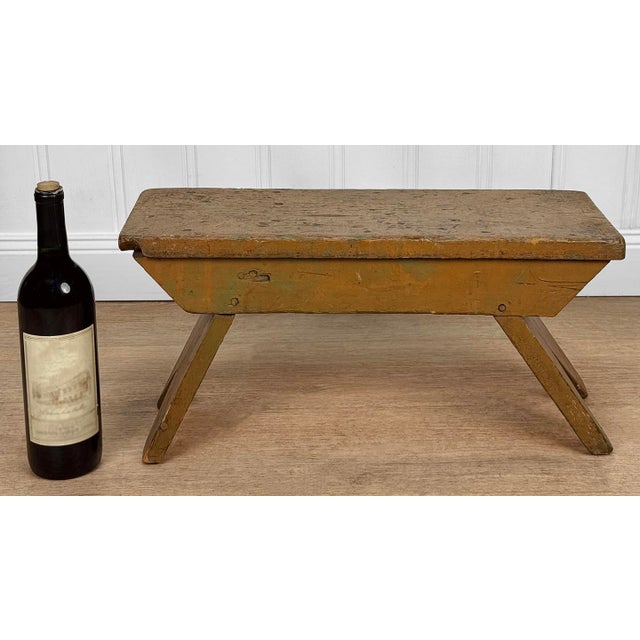 A Primitive Farmhouse Wood Milking Footstool, c. Early 20th Century - Pairs Nicely with Many Traditional & Eclectic...