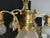 Gold Antique Art Nouveau Chandelier in Brass and Bronze, 1890s For Sale - Image 8 of 13