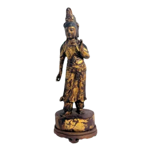 Late 19th. Century Rare Carved Chinese Guan Yin as a Bodhisattva, Kwan Yin Figure, Goddess of Compassion