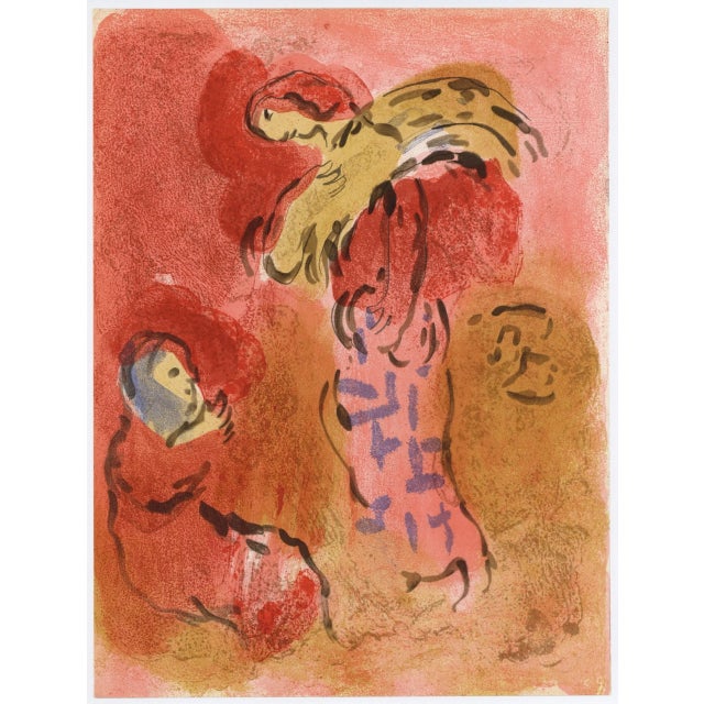 Artist: Marc Chagall Title: Ruth gleaning Medium: Color Lithograph Marks: Not signed or numbered Printed: 1960 by Mourlot,...