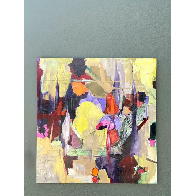 Vintage Abstract Expressionist Oil Painting on Canvas For Sale - Image 13 of 14