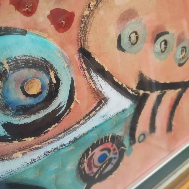 Umberto Mastroianni, Mio Mastroianni, 1975, Painting on Cardboard, Framed For Sale - Image 5 of 17