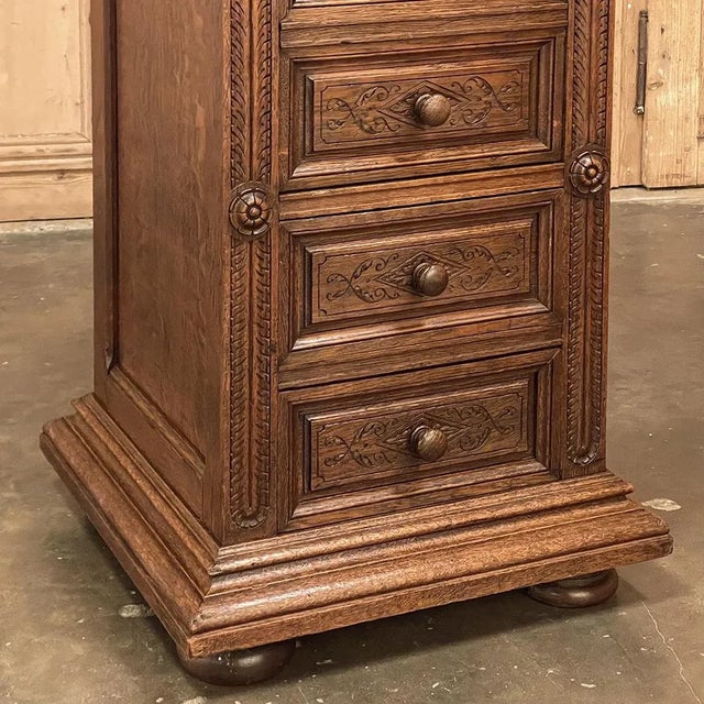 19th Century French Neoclassical Marble Top Nightstand For Sale - Image 11 of 13