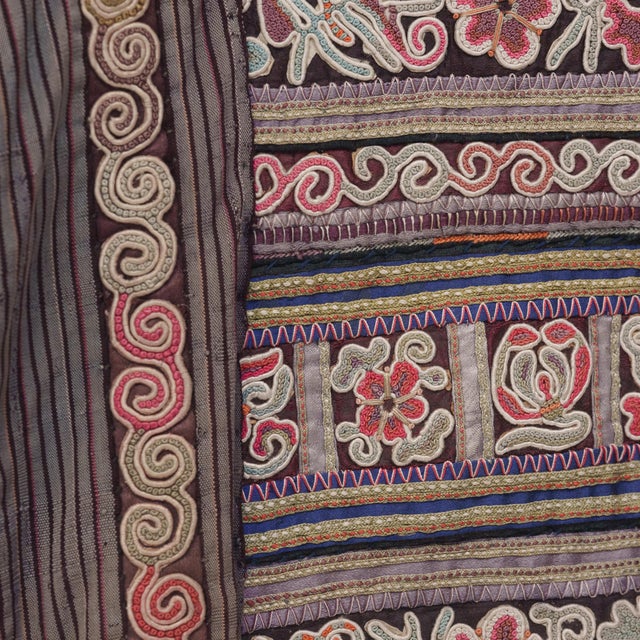 Chinese Chinese Embroidered Miao Baby Carrier, C. 1900 For Sale - Image 3 of 4