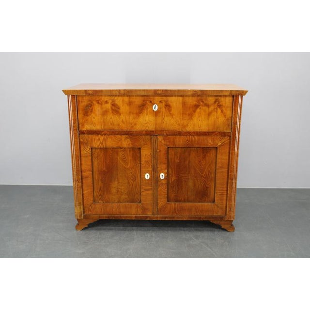 Cabinet with Writing Top in Walnut Finish, Former Czechoslovakia, 1930s For Sale - Image 4 of 18