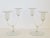 Traditional Dual Stem Etched Glass Candlesticks For Sale - Image 3 of 3