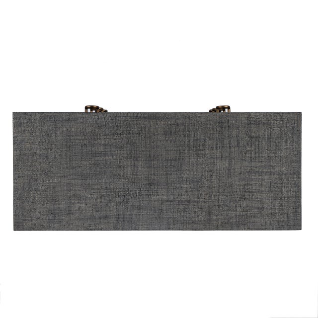 Gray Chatham 44 in. W Rectangular Raffia 6 Drawer Dresser, Charcoal Raffia For Sale - Image 8 of 9