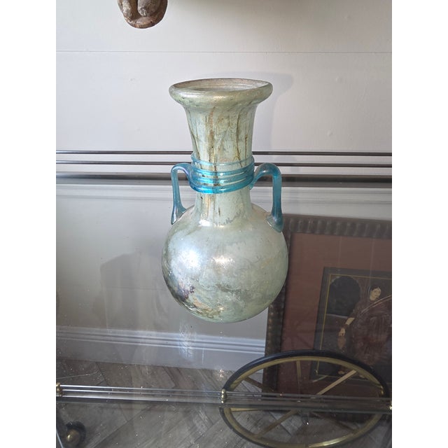 Early 20th C Scavo Cenedese Roman Style Glass Vessel For Sale - Image 9 of 9