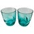 Vintage Turquoise Twisted Glasses from Luminarc Arcoroc, 1970s, Set of 8 For Sale - Image 5 of 9